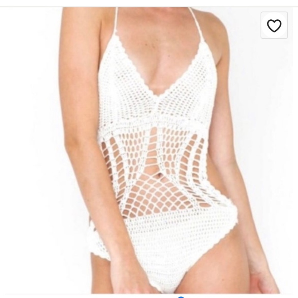 Naked Wardrobe One Piece CROCHET Monokini Boho